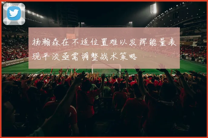 杨瀚森在不适位置难以发挥能量表现平淡亟需调整战术策略